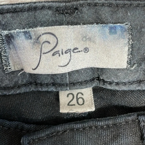 Paige Premium Denim Black High Rise Legging Jeans 26 - Picture 11 of 16
